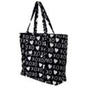 XO Valentines day pattern Zip Up Canvas Bag View1