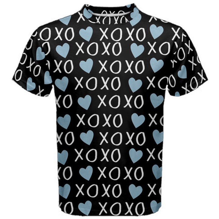 XO Valentines day pattern Men s Cotton Tee