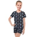 XO Valentines day pattern Kids  Mesh Tee and Shorts Set View1