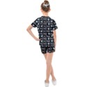 XO Valentines day pattern Kids  Mesh Tee and Shorts Set View2