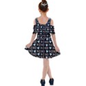 XO Valentines day pattern Kids  Shoulder Cutout Chiffon Dress View2