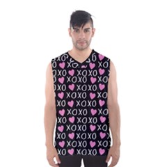 Xo Valentines Day Pattern Men s Basketball Tank Top by Valentinaart