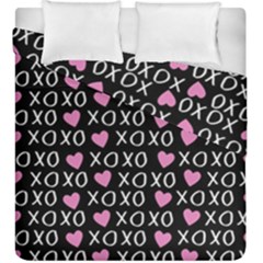 Xo Valentines Day Pattern Duvet Cover Double Side (king Size) by Valentinaart