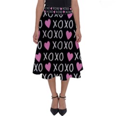 Xo Valentines Day Pattern Perfect Length Midi Skirt by Valentinaart