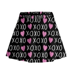 Xo Valentines Day Pattern Mini Flare Skirt by Valentinaart