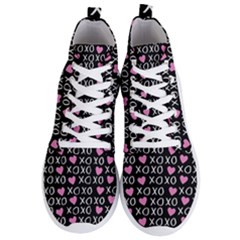 Xo Valentines Day Pattern Men s Lightweight High Top Sneakers by Valentinaart