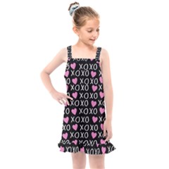 Xo Valentines Day Pattern Kids  Overall Dress by Valentinaart