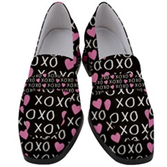 Xo Valentines Day Pattern Women s Chunky Heel Loafers by Valentinaart