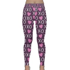 Xo Valentines Day Pattern Classic Yoga Leggings by Valentinaart