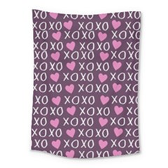 Xo Valentines Day Pattern Medium Tapestry