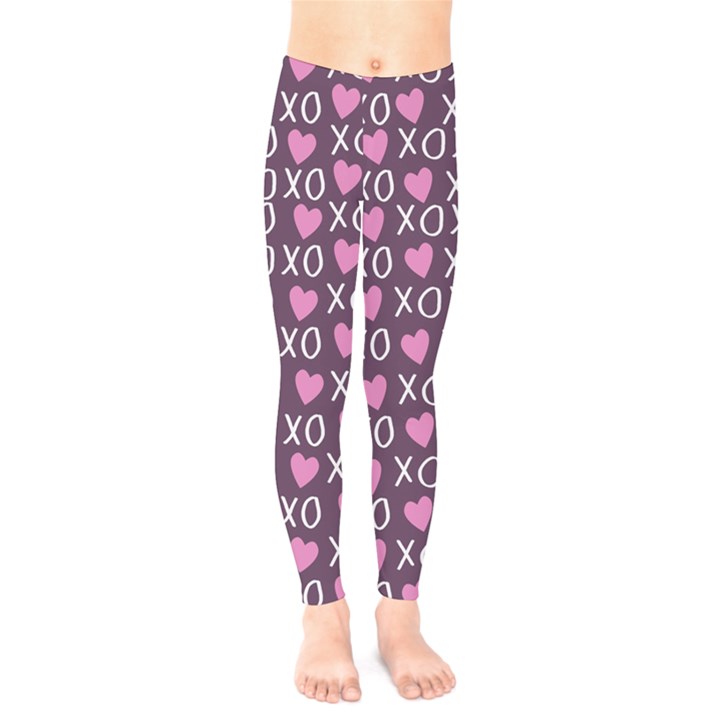 XO Valentines day pattern Kids  Legging