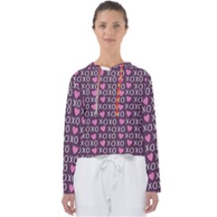 Xo Valentines Day Pattern Women s Slouchy Sweat