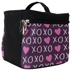 Xo Valentines Day Pattern Make Up Travel Bag (big) by Valentinaart