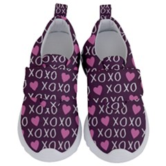 Xo Valentines Day Pattern Kids  Velcro No Lace Shoes by Valentinaart