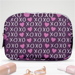 Xo Valentines Day Pattern Make Up Pouch (small) by Valentinaart