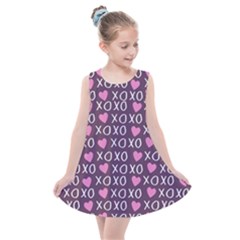 Xo Valentines Day Pattern Kids  Summer Dress by Valentinaart