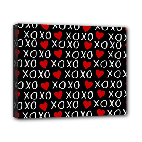 XO Valentines day pattern Canvas 10  x 8  (Stretched)