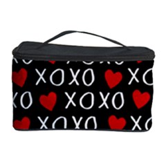 Xo Valentines Day Pattern Cosmetic Storage by Valentinaart