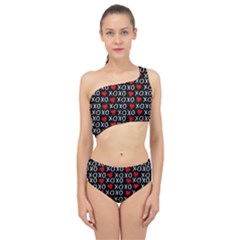 XO Valentines day pattern Spliced Up Two Piece Swimsuit