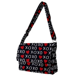 Xo Valentines Day Pattern Full Print Messenger Bag by Valentinaart