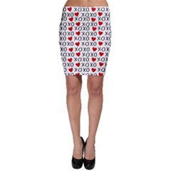 Xo Valentines Day Pattern Bodycon Skirt by Valentinaart