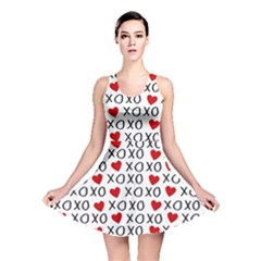 Xo Valentines Day Pattern Reversible Skater Dress by Valentinaart