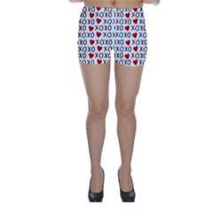 Xo Valentines Day Pattern Skinny Shorts by Valentinaart