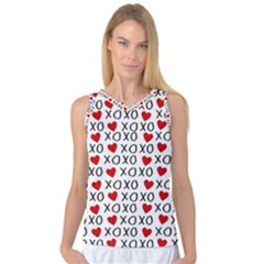 Xo Valentines Day Pattern Women s Basketball Tank Top by Valentinaart