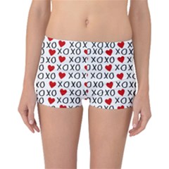 Xo Valentines Day Pattern Boyleg Bikini Bottoms by Valentinaart