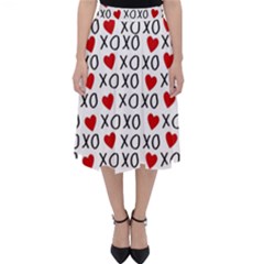 Xo Valentines Day Pattern Classic Midi Skirt by Valentinaart