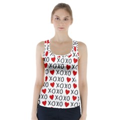 Xo Valentines Day Pattern Racer Back Sports Top by Valentinaart