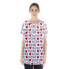 Xo Valentines Day Pattern Skirt Hem Sports Top by Valentinaart