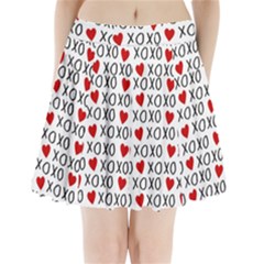 Xo Valentines Day Pattern Pleated Mini Skirt by Valentinaart