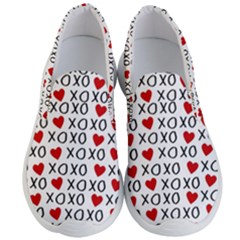 Xo Valentines Day Pattern Men s Lightweight Slip Ons by Valentinaart