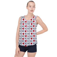 Xo Valentines Day Pattern Bubble Hem Chiffon Tank Top by Valentinaart