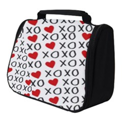 Xo Valentines Day Pattern Full Print Travel Pouch (small)