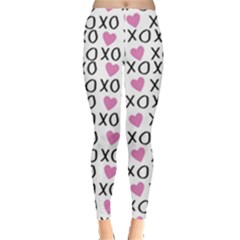 Xo Valentines Day Pattern Leggings  by Valentinaart