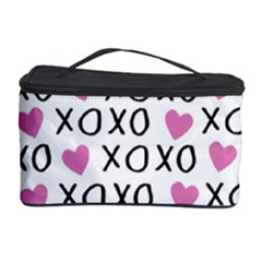 Xo Valentines Day Pattern Cosmetic Storage by Valentinaart