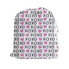 Xo Valentines Day Pattern Drawstring Pouch (xxl) by Valentinaart