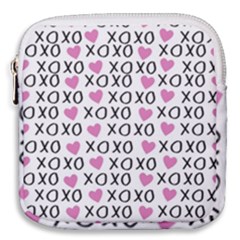 Xo Valentines Day Pattern Mini Square Pouch by Valentinaart