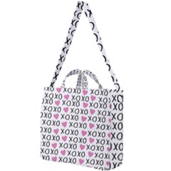 Xo Valentines Day Pattern Square Shoulder Tote Bag by Valentinaart