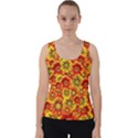 Brilliant Orange And Yellow Daisies Velvet Tank Top View1