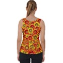 Brilliant Orange And Yellow Daisies Velvet Tank Top View2