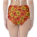 Brilliant Orange And Yellow Daisies Classic High-Waist Bikini Bottoms View2