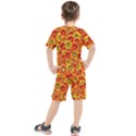 Brilliant Orange And Yellow Daisies Kids  Tee and Shorts Set View2