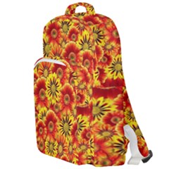 Brilliant Orange And Yellow Daisies Double Compartment Backpack by retrotoomoderndesigns