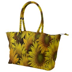 Surreal Sunflowers Canvas Shoulder Bag by retrotoomoderndesigns