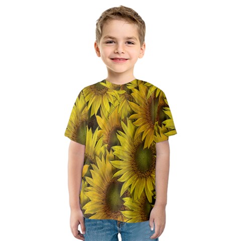 Surreal Sunflowers Kids  Sport Mesh Tee by retrotoomoderndesigns