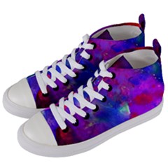 Galaxy Now  Women s Mid-top Canvas Sneakers by arwwearableart