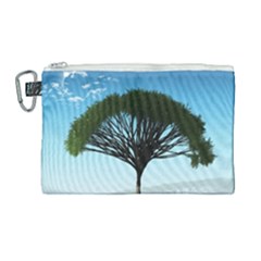 Tree And Blue Sky Canvas Cosmetic Bag (large) by LoolyElzayat